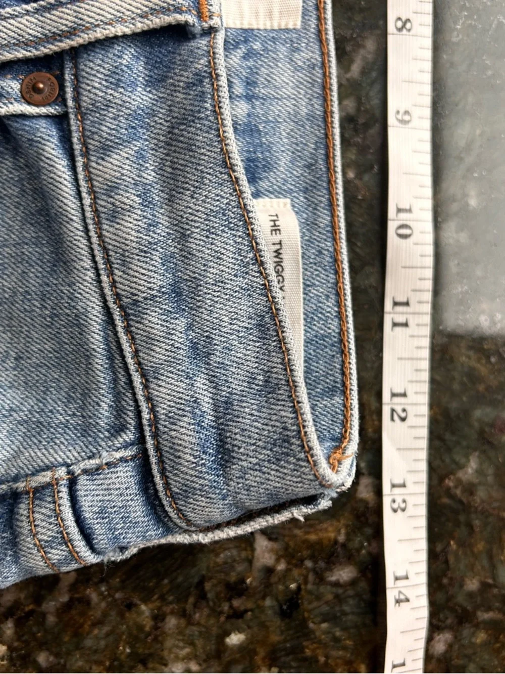 Aritizia Denim Forum The Twiggy High Rise Flare 28L. Sz 25. Organic cotton - Picture 6 of 8